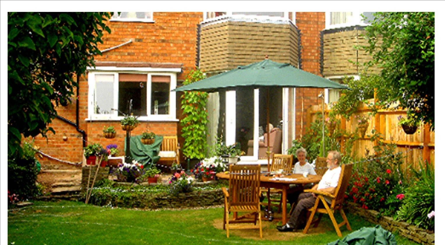 Before the sandstone garden patio work in Castle Bromwich