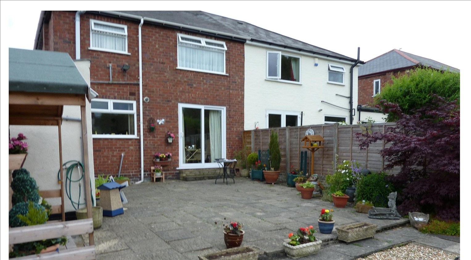 Before the circular paved patio work in Oldbury